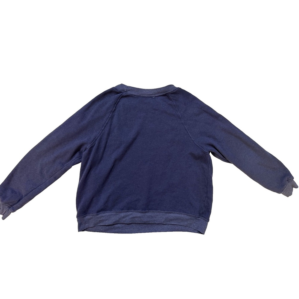Vintage‎ 70s Floral Rose Sweatshirt Women Med Raglan Boxy Faded Botanical 80s - Picture 5 of 7